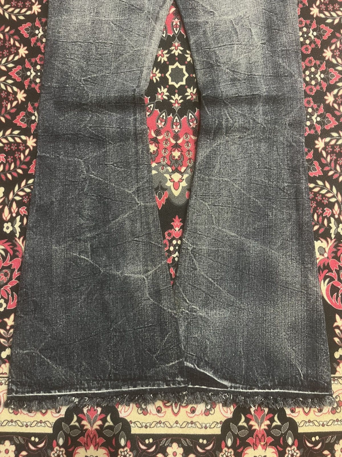 If Six Was Nine Vintage Japanese Brand Y2K Low Rise Grunge Frayed Flare Jean Size 28" / US 6 / IT 42 - 10 Thumbnail