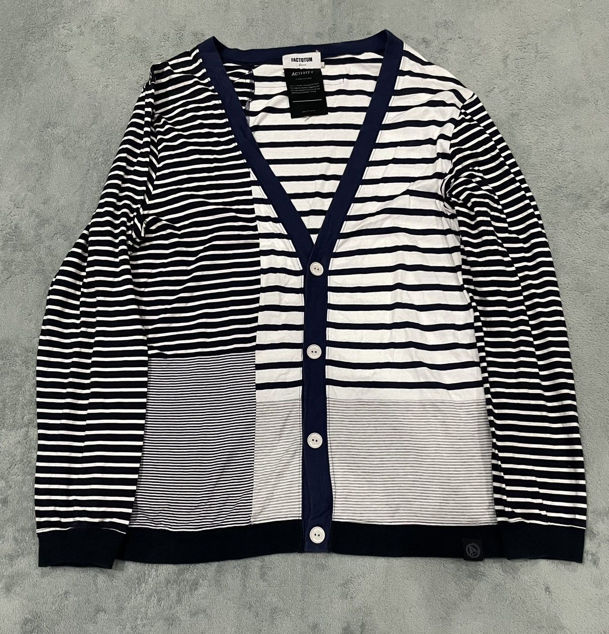 FACTOTUM FACTOTUM KNIT CARDIGAN STRIPE RARE 🔥 Size US L / EU 52-54 / 3 - 3 Thumbnail