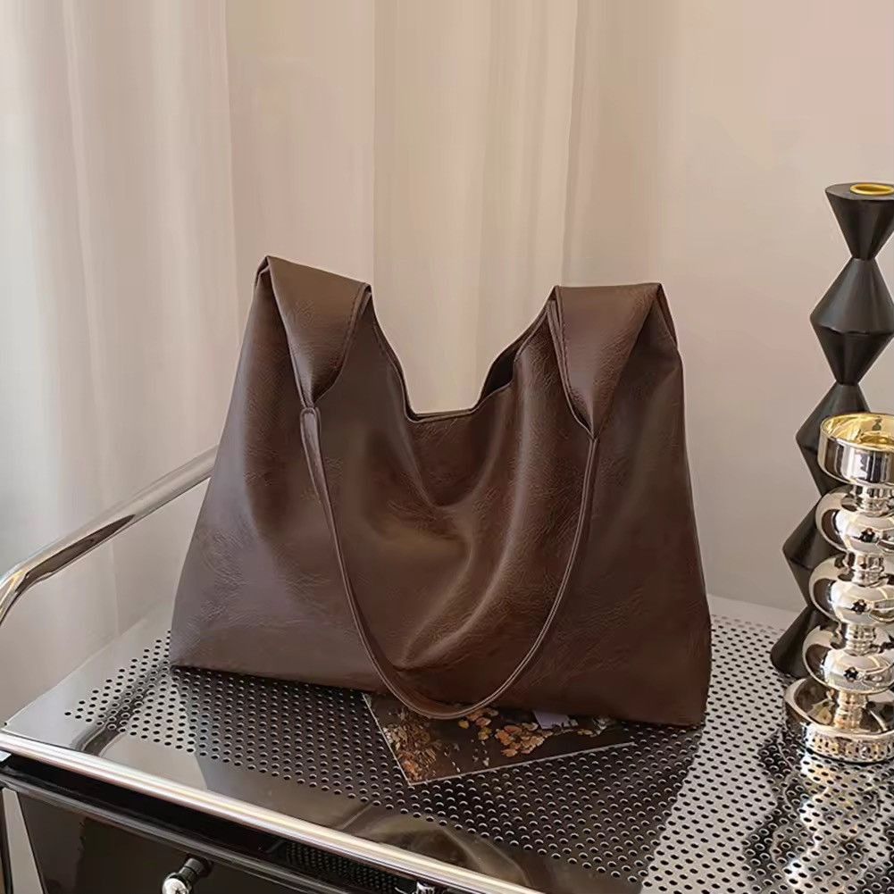 Japanese Brand PU Soft Leather Tote Bag Size ONE SIZE - 2 Thumbnail