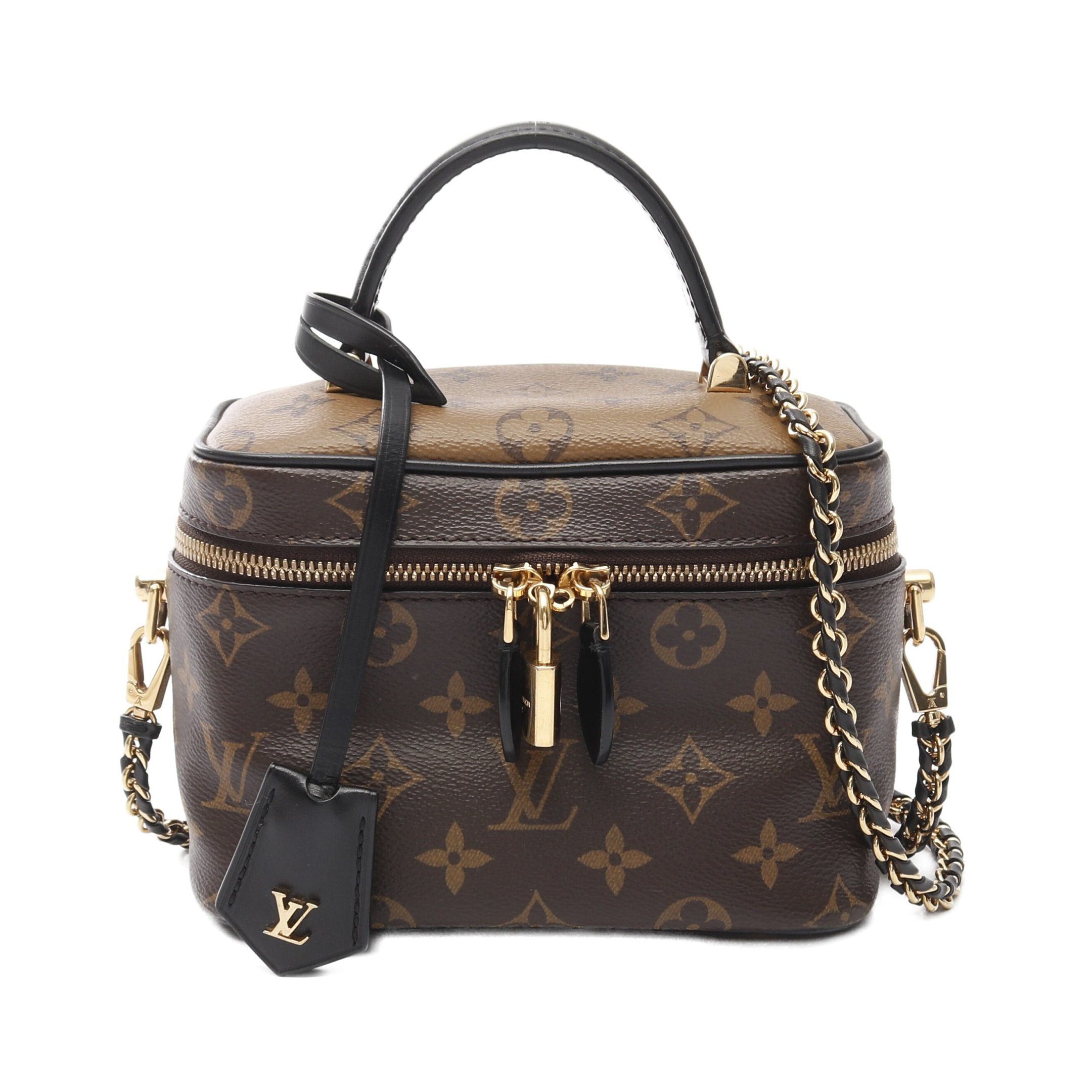 Louis Vuitton Louis Vuitton Vanity Nv Pm Monogram Reverse Handbag Bag Leather Brown Black Size ONE SIZE - 1 Thumbnail