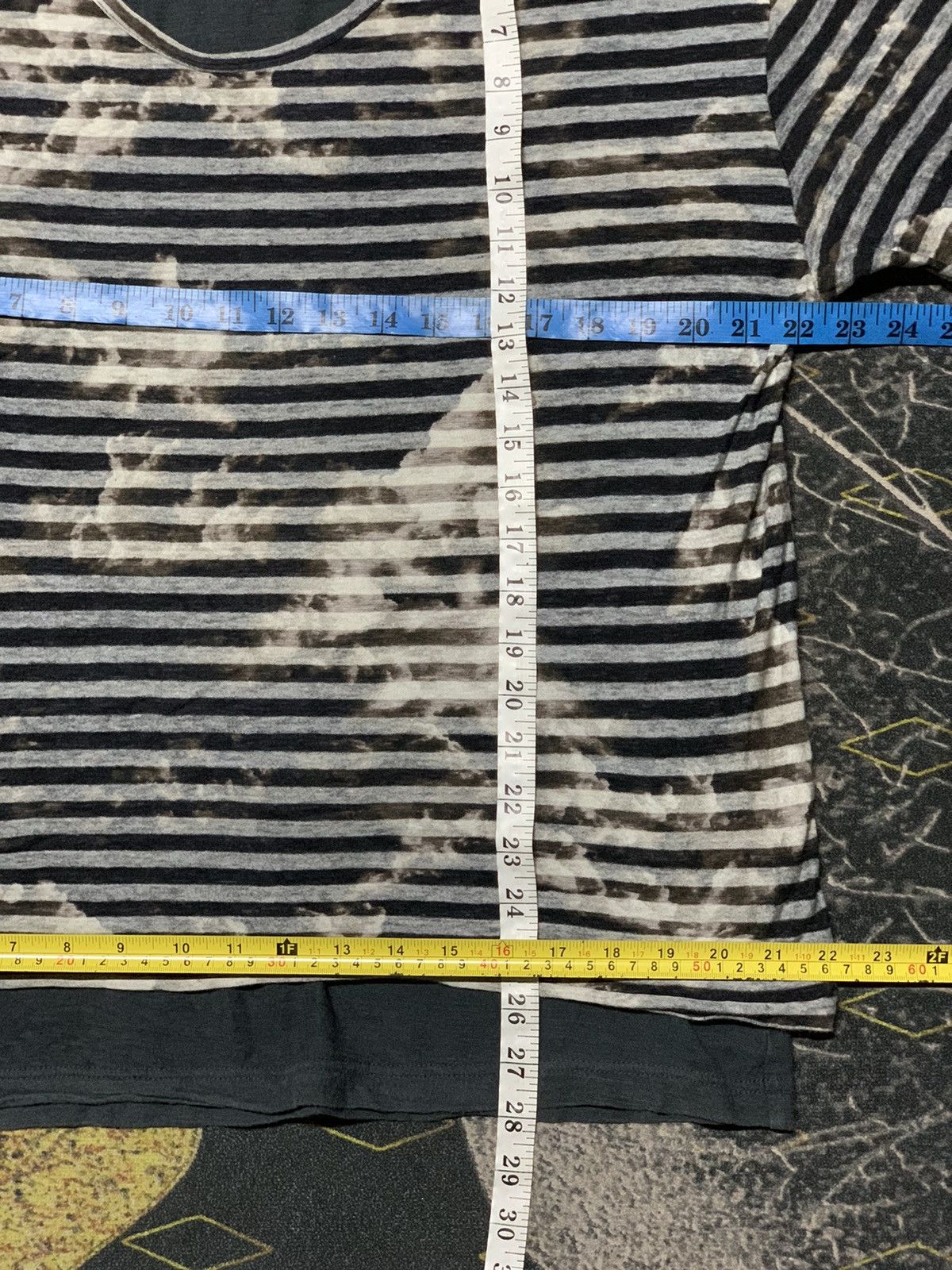 💥JapaneseBrand Stripe Layered Stripe Shirt Punk/Grunge Style
