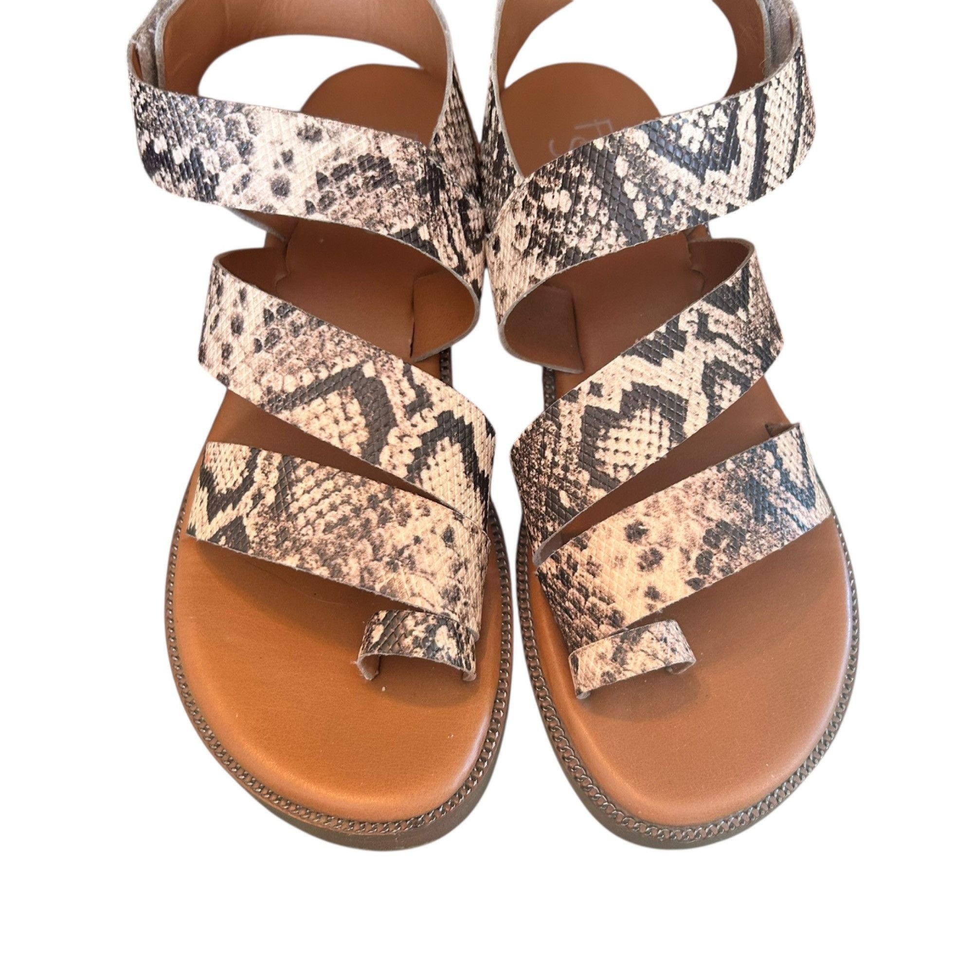 Franco Sarto Franco Sarto Snakeskin Laritza Strappy Statement Sandals 7 Size US 7 / IT 37 - 6 Thumbnail