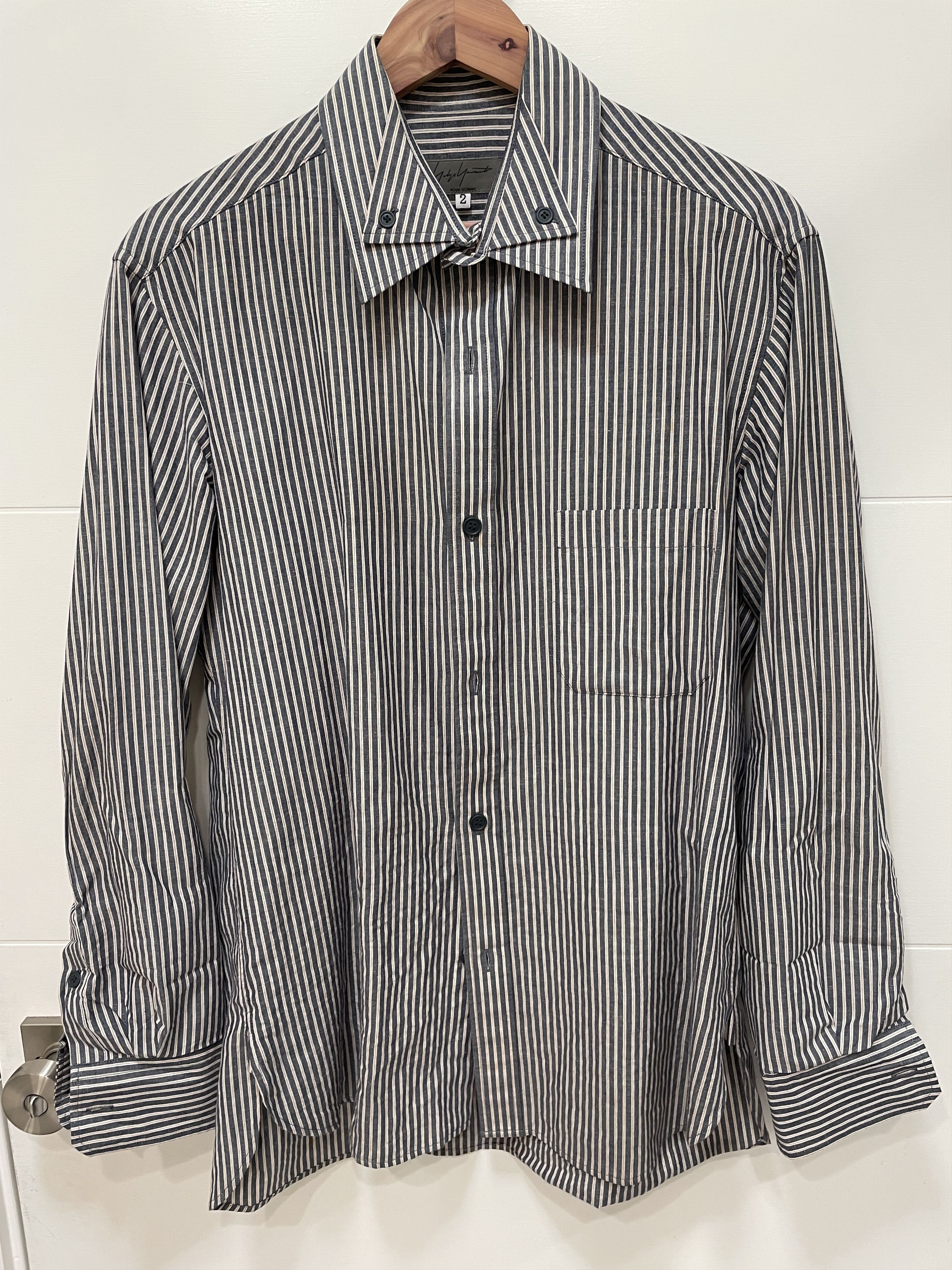 Yohji Yamamoto Yohji Yamamoto Pour Homme Double Collar Shirt (YYPH) Size US M / EU 48-50 / 2 - 2 Thumbnail