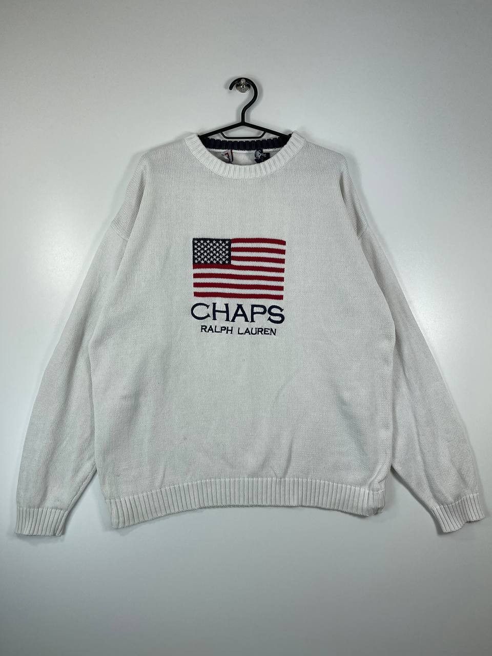 Polo Ralph Lauren Chaps Ralph Lauren USA Flag Sweater Knit Crewneck Size M Size US M / EU 48-50 / 2 - 1 Thumbnail