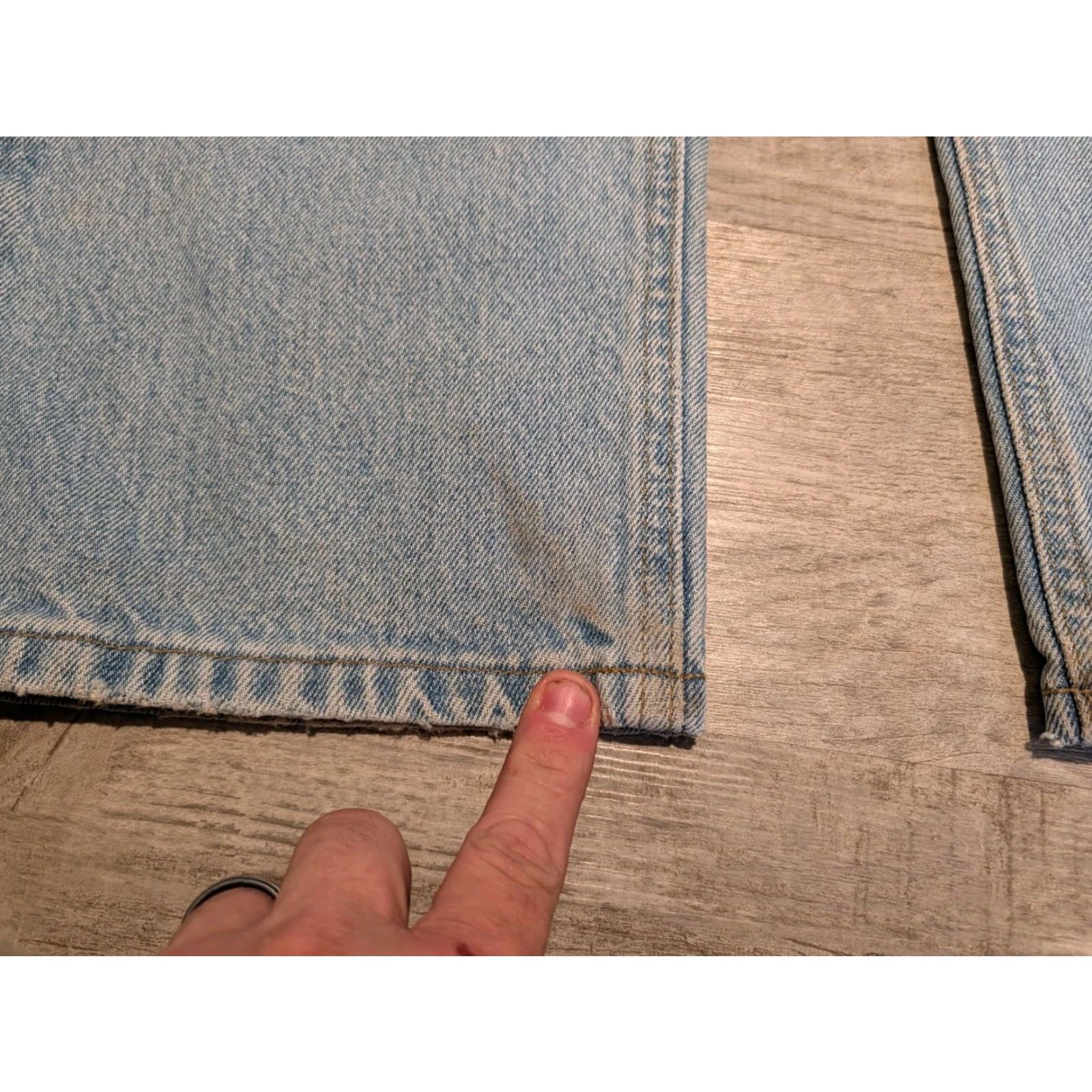 Carhartt Carhartt Jeans Mens 36x32 31" Actual Light Wash Denim 5-Pocket Logo Workwear Regular Fit Blue (B180 STW) Size US 36 / EU 52 - 3 Thumbnail
