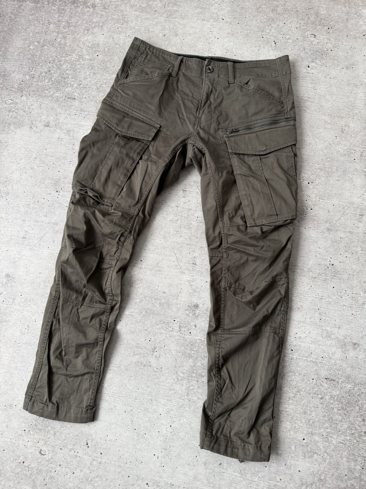 G-Star G-Star RAW Rovic Zip 3D Straight Tapered Cargo Pants Olive Size US 32 / EU 48 - 3 Thumbnail