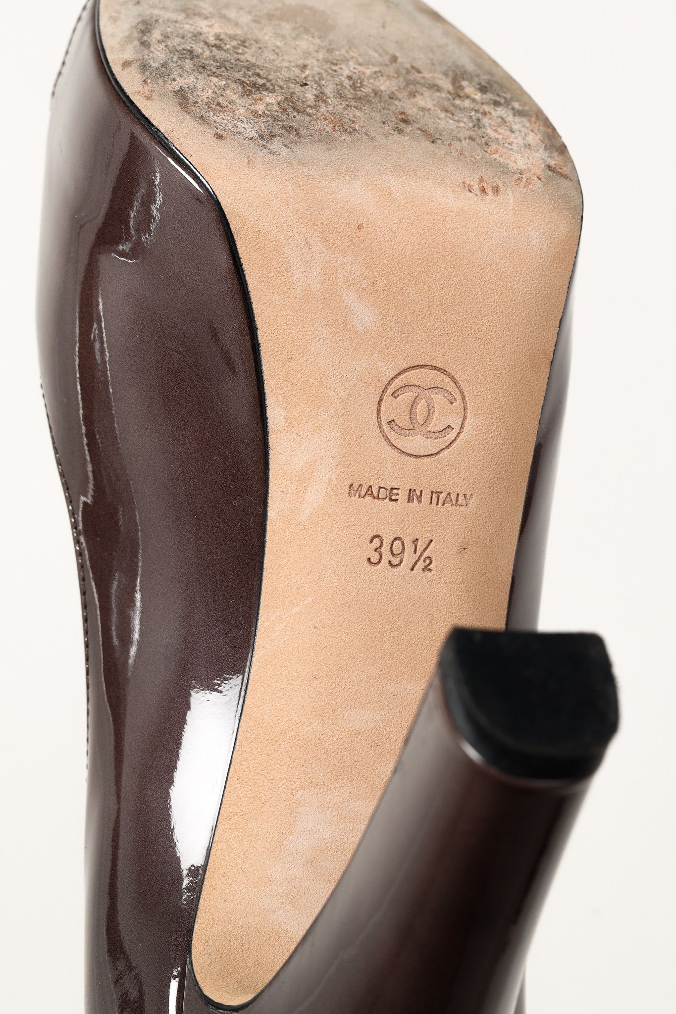 Chanel Chanel Brown Patent Leather Mirror Platform Pumps Size US 9 / IT 39 - 5 Thumbnail