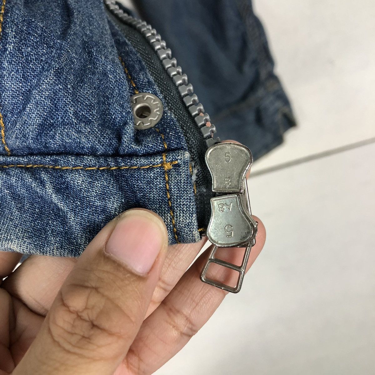 Japanese Brand 📌Vintage Biker Denim Jacket Unknown Japan Issey Miyake Size US M / EU 48-50 / 2 - 18 Thumbnail