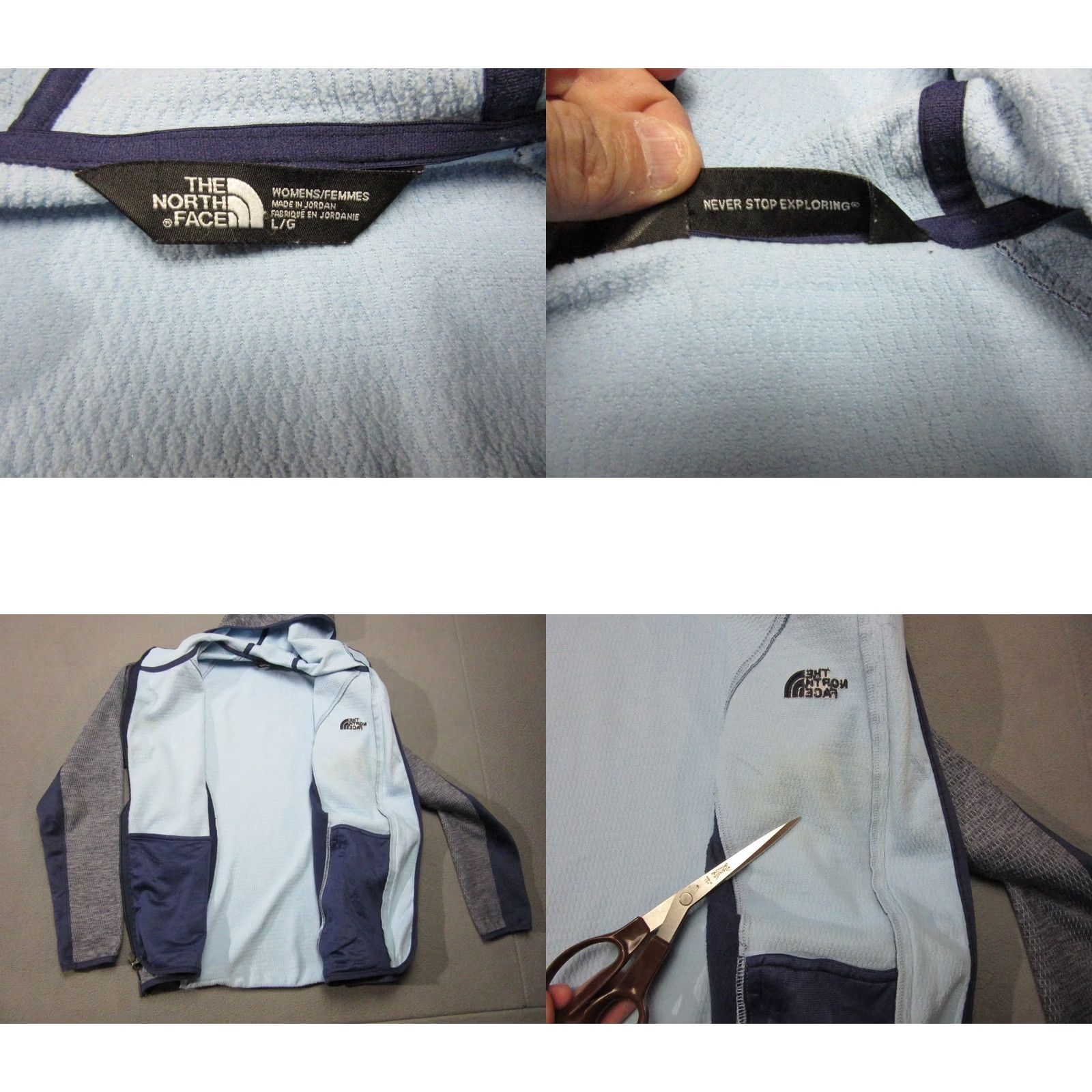 The North Face The North Face Jacket Womens L Blue Gray Hooded Arcata Outdoor Hiking Size L / US 10 / IT 46 - 9 Thumbnail