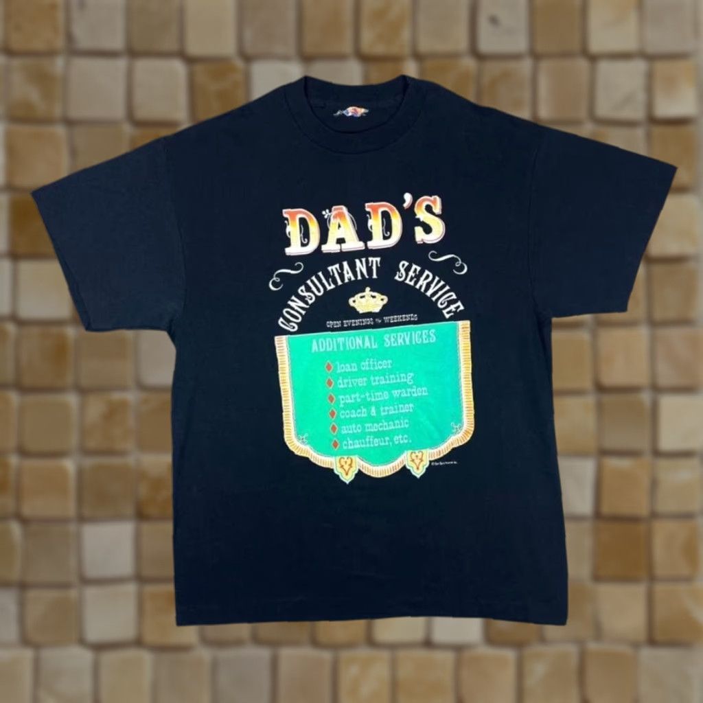 Vintage Vintage Dad’s Consultant Service T-Shirt Black XL Large Graphic Souvenir Short Sleeve Men Size US L / EU 52-54 / 3 - 1 Thumbnail