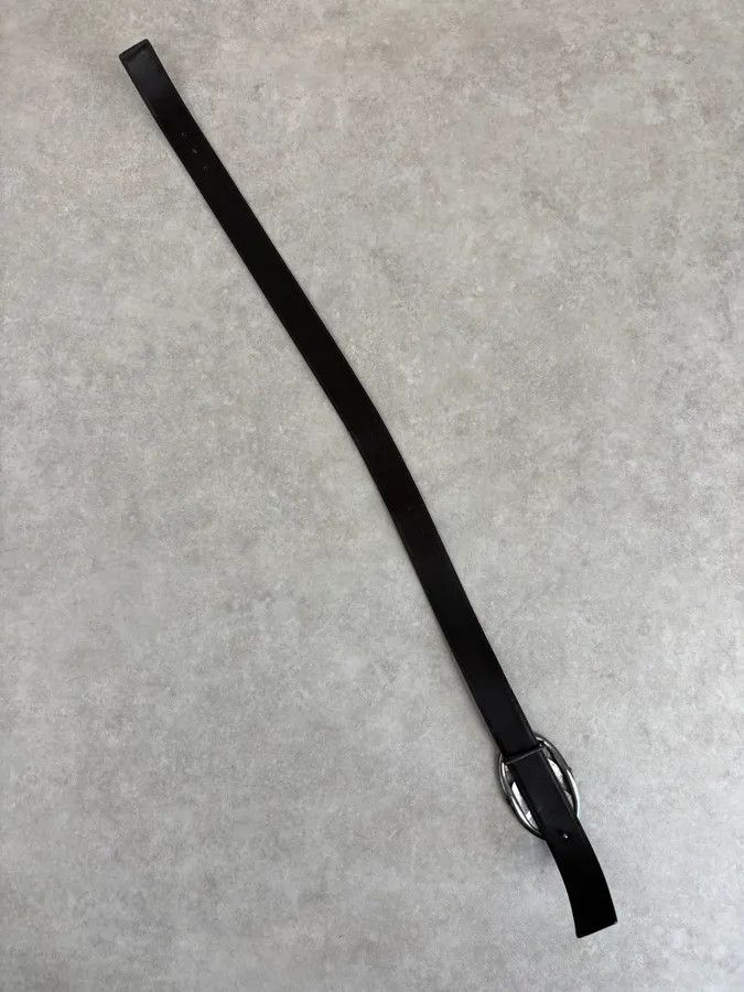 Yves Saint Laurent AW2003 Yves Saint Laurent Brown Leather Silver Buckle Belt Size ONE SIZE - 8 Thumbnail