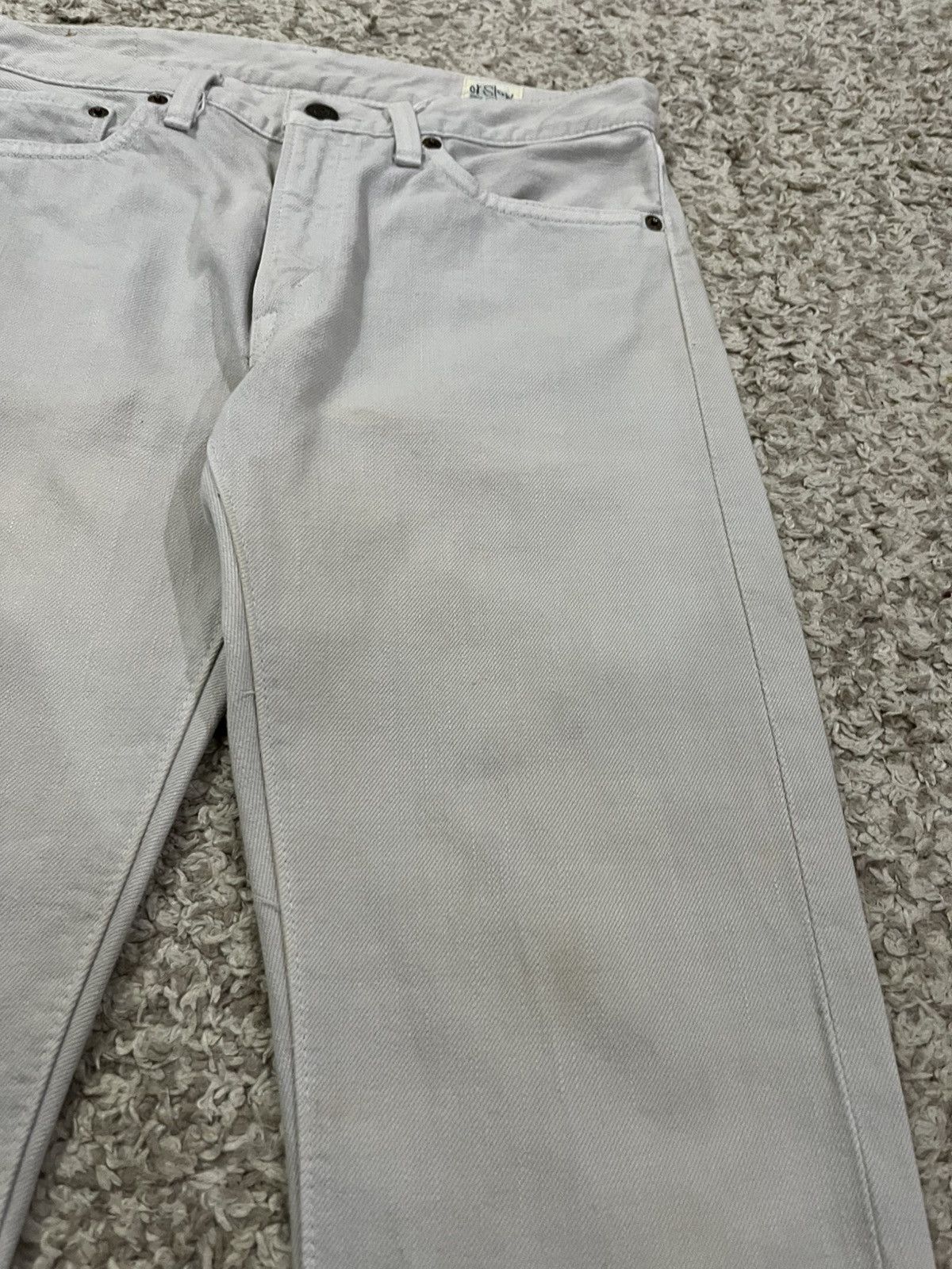 Orslow Vintage Orslow 107 Ivy Fit White Denim Jeans – Non-Selvedge Size US 29 - 5 Thumbnail