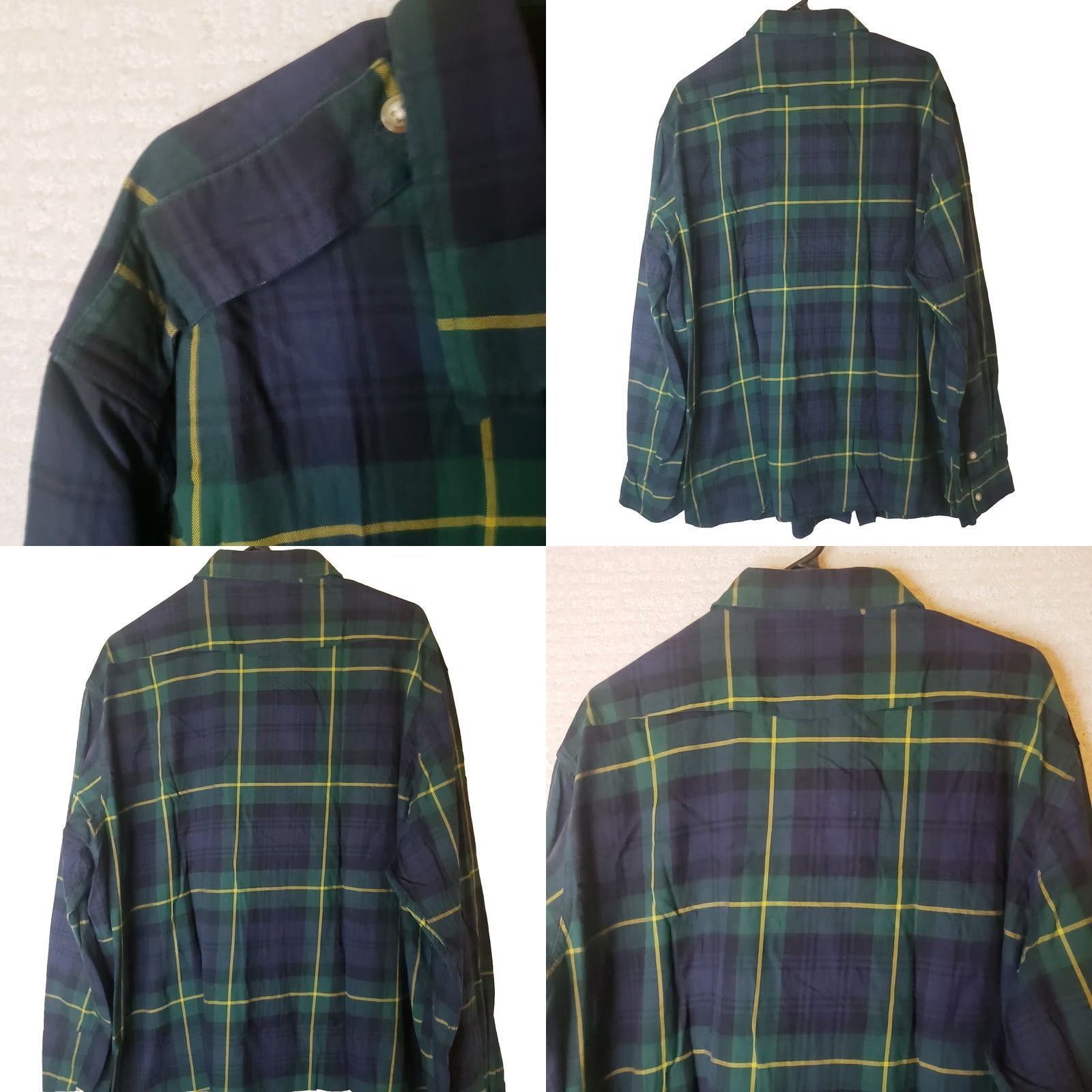 Polo Ralph Lauren Polo Ralph Lauren Shirt 2XL Button-Up Long Sleeve Plaid Blue Green Cotton Flannel Casual Mens Vintage? Size US XXL / EU 58 / 5 - 8 Thumbnail