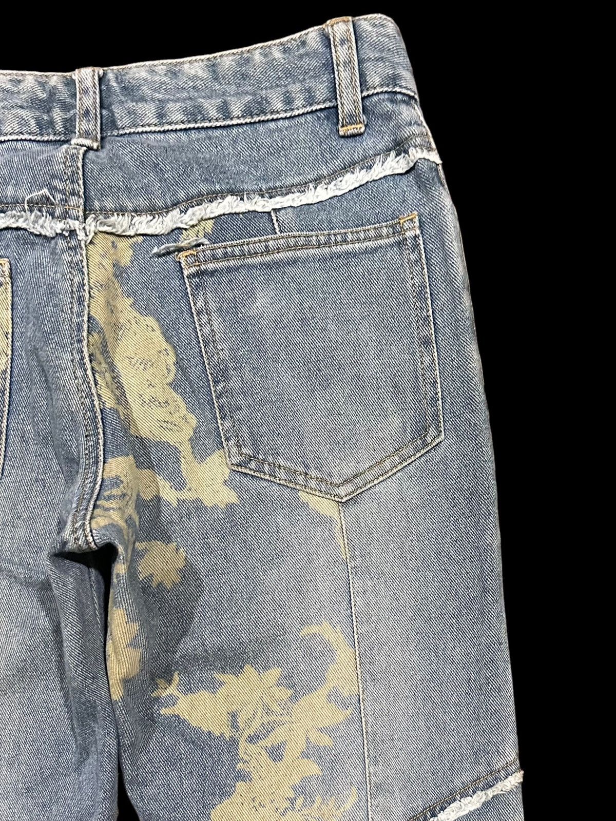 Designer × If Six Was Nine × Jean Paper Cut Hagi Denim JOUER AUX ECHECS Bootcut Flores Jeans Size 28" / US 6 / IT 42 - 12 Thumbnail