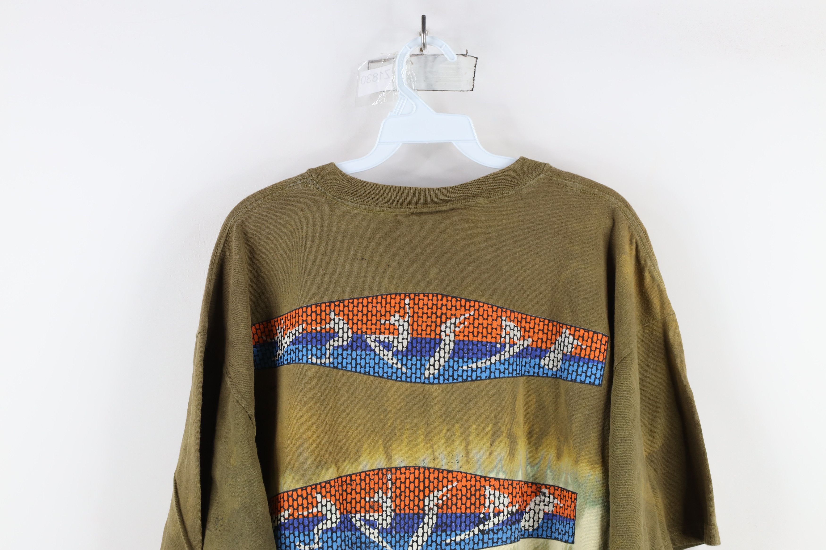 Vintage Vintage 90s Streetwear Wash Surfing Short Sleeve T-Shirt Size US XL / EU 56 / 4 - 13 Thumbnail