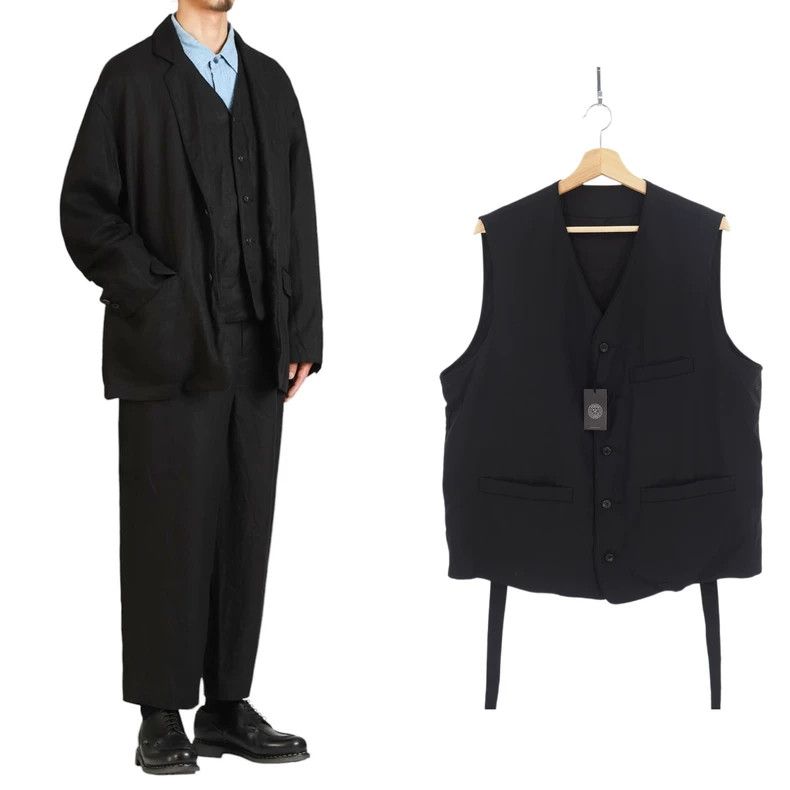 Porter Classic Porter Classic Black Wool Vest for SS2025 Size US L / EU 52-54 / 3 - 1 Thumbnail