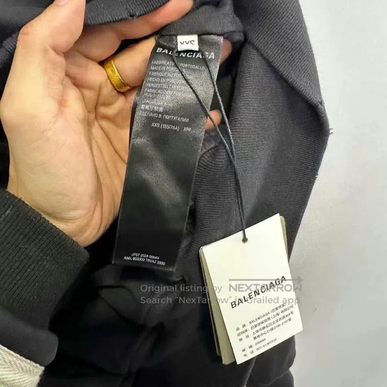 Balenciaga Balenciaga Letter printed logo hooded loose long-sleeve ja Size US XXS / EU 40 - 4 Thumbnail