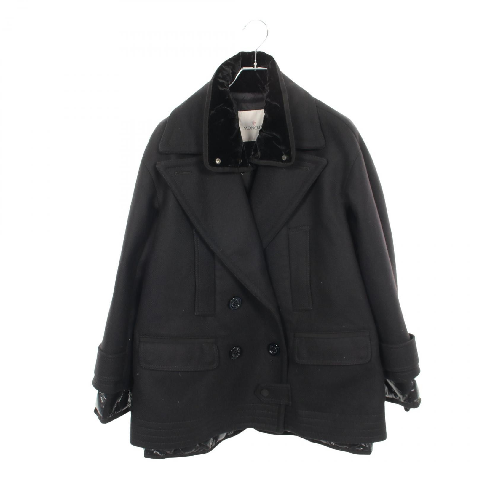 Moncler Moncler Moncler EMILY Wool Nylon Down Jacket Textile Outerwear 4631980 DUTY FREE for USA Size ONE SIZE - 1 Thumbnail