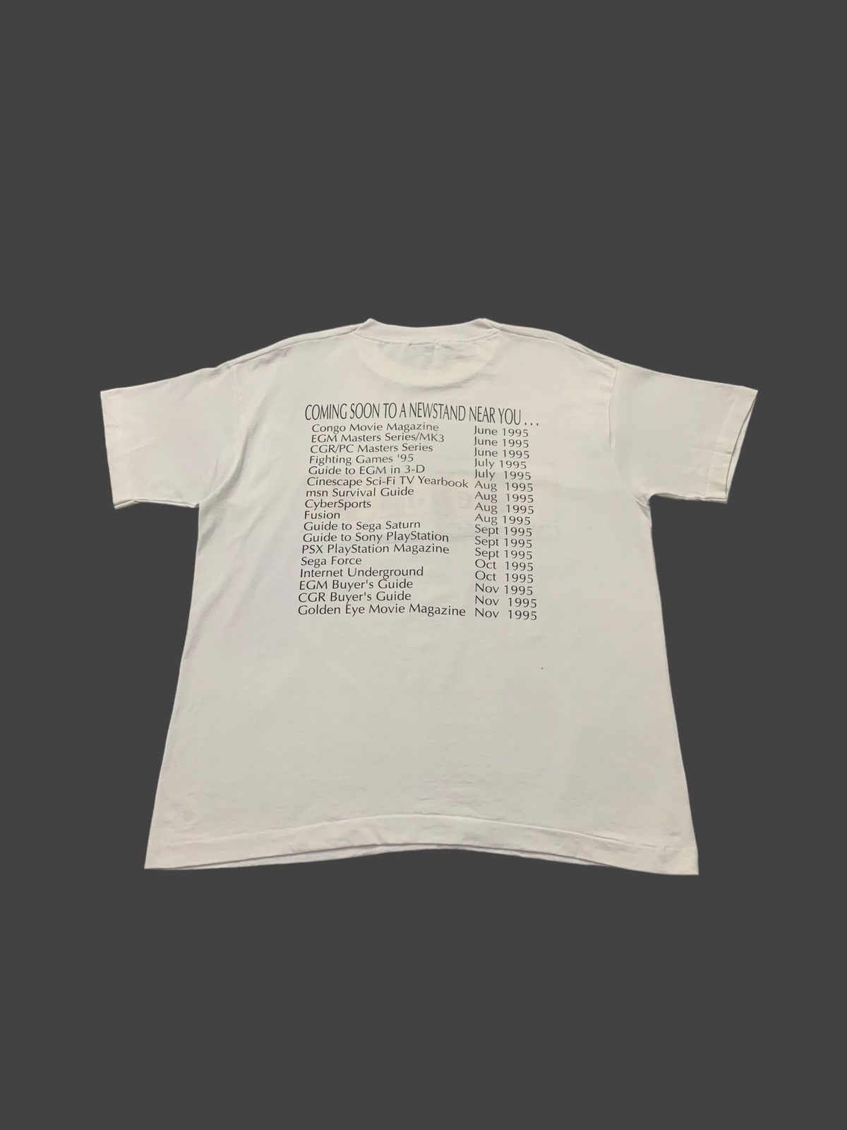Apple × Playstation × Sony Vintage sendai 1995 Magazine Journalist List Of Gaming Tees Size US XL / EU 56 / 4 - 2 Thumbnail