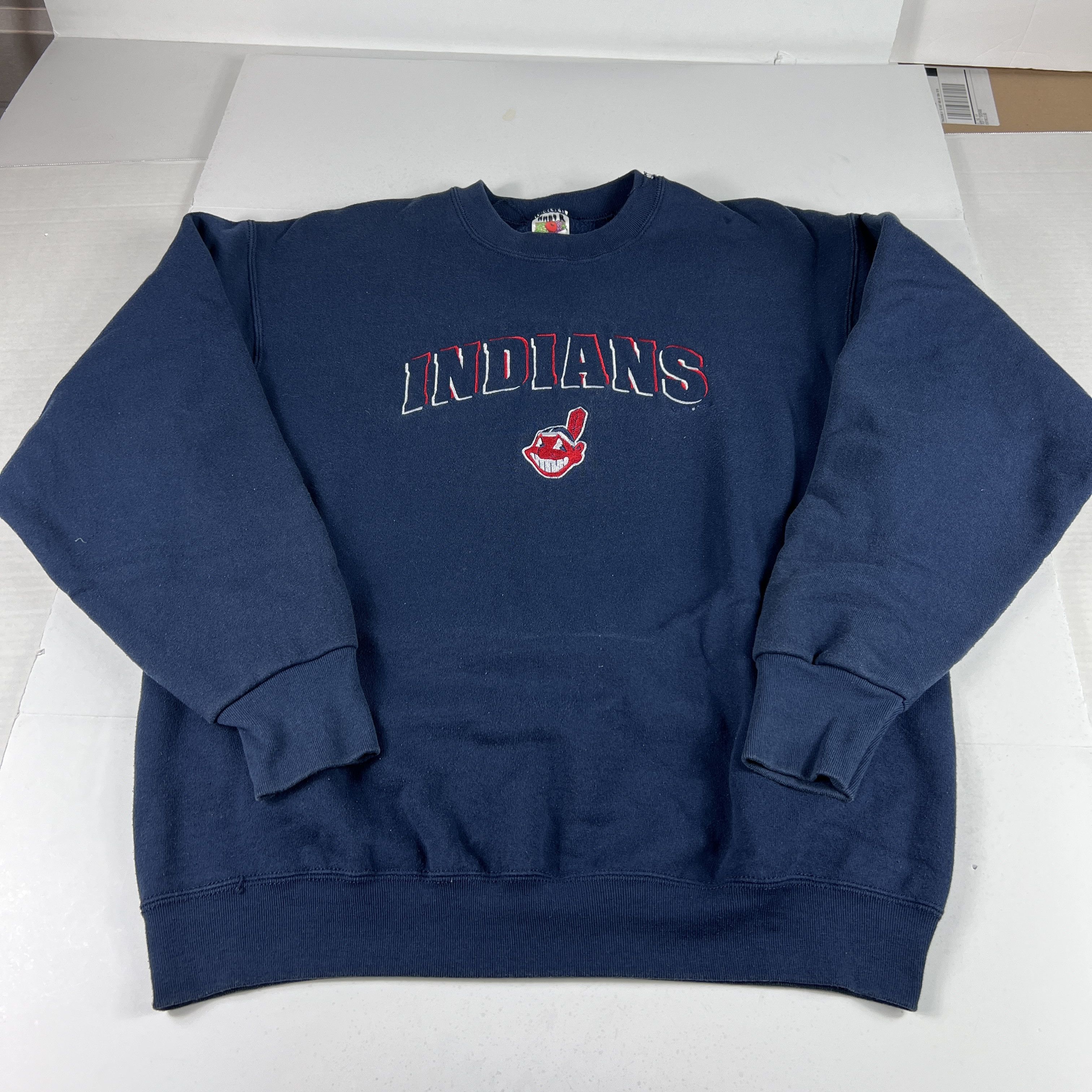 Fruit Of The Loom × MLB × Vintage VTG Cleveland Indians Sweatshirt Faded Embroidered Crewneck Size US L / EU 52-54 / 3 - 1 Thumbnail