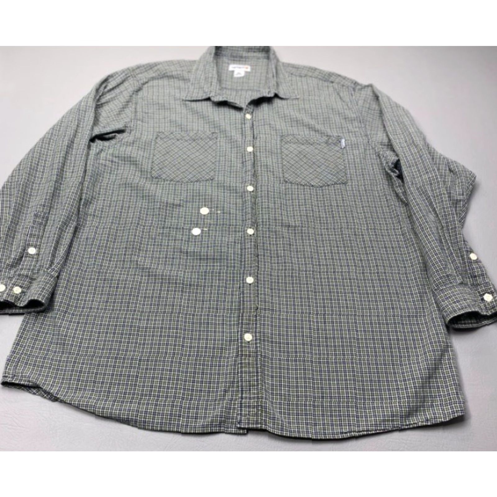 Carhartt VINTAGE Carhartt Button Down Work Shirt Size 2XL Plaid Long Sleeve S220 FTG Green 8283 Size US XXL / EU 58 / 5 - 3 Thumbnail