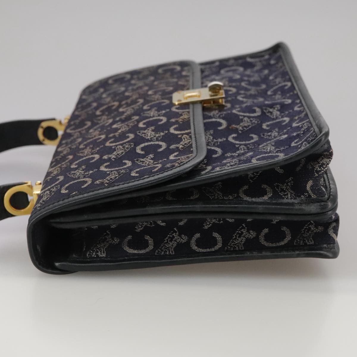 Celine CELINE C Sulky Hand Bag Canvas Navy Size ONE SIZE - 3 Thumbnail