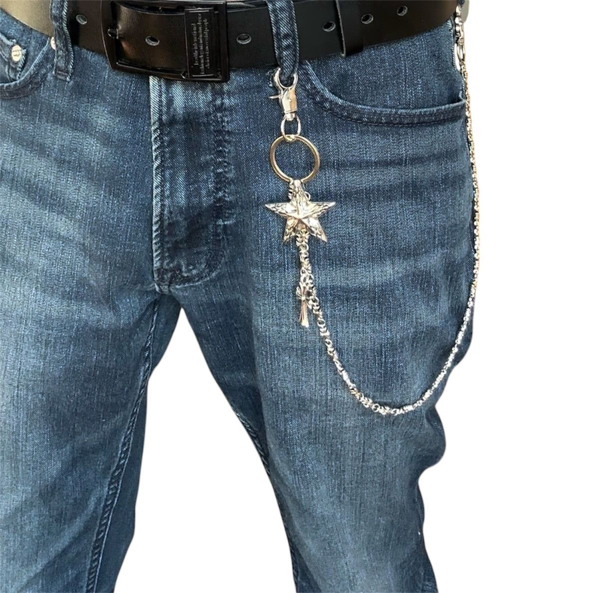 Other Pentagram Star Cross Pants Chain for Men Women,Jeans Chain Size ONE SIZE - 1 Thumbnail