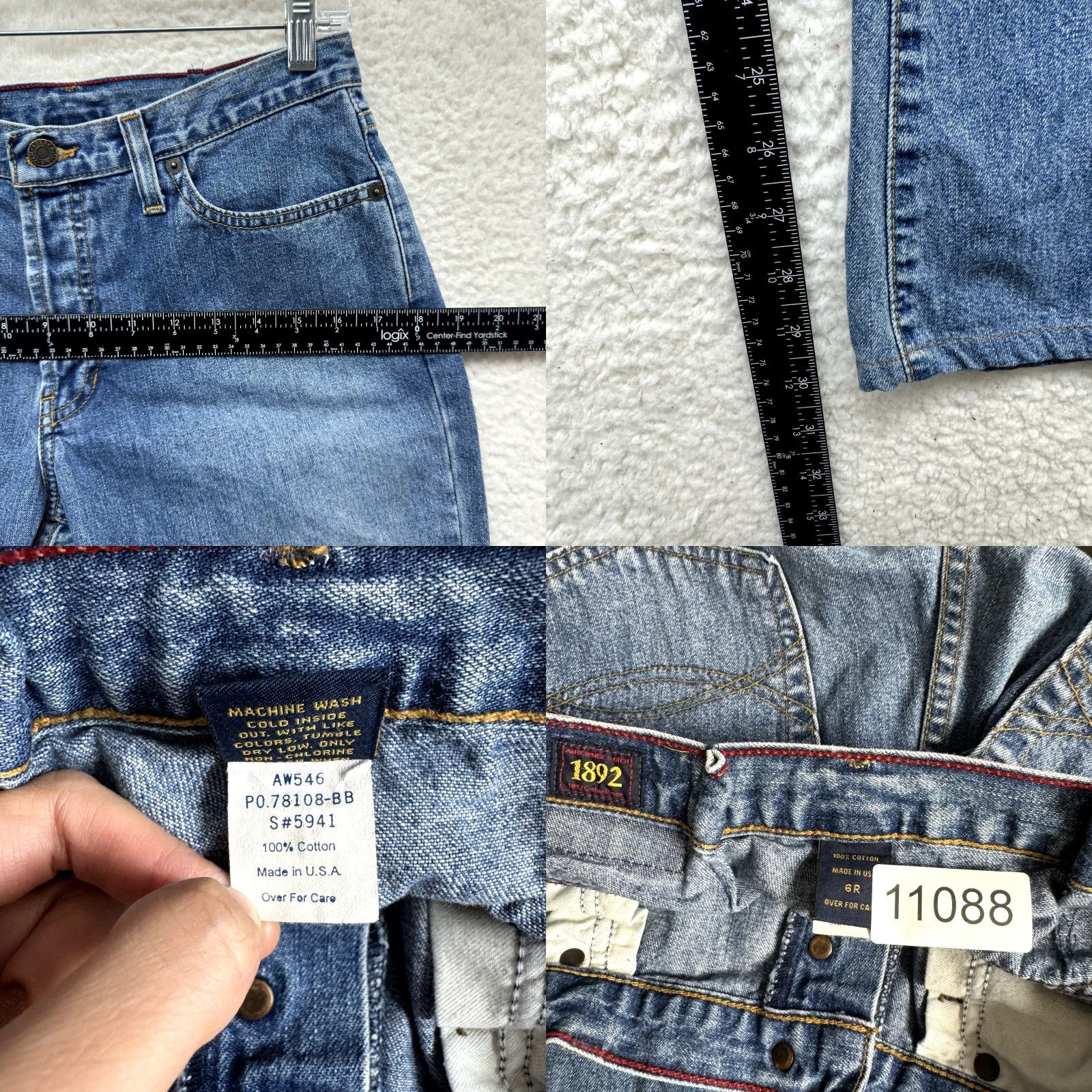 Abercrombie & Fitch VINTAGE Abercrombie Jeans 6 Womens Bootcut Flare Mid Rise Medium Wash Denim Jeans fits 1990s Womens Size 28" / US 6 / IT 42 - 9 Thumbnail