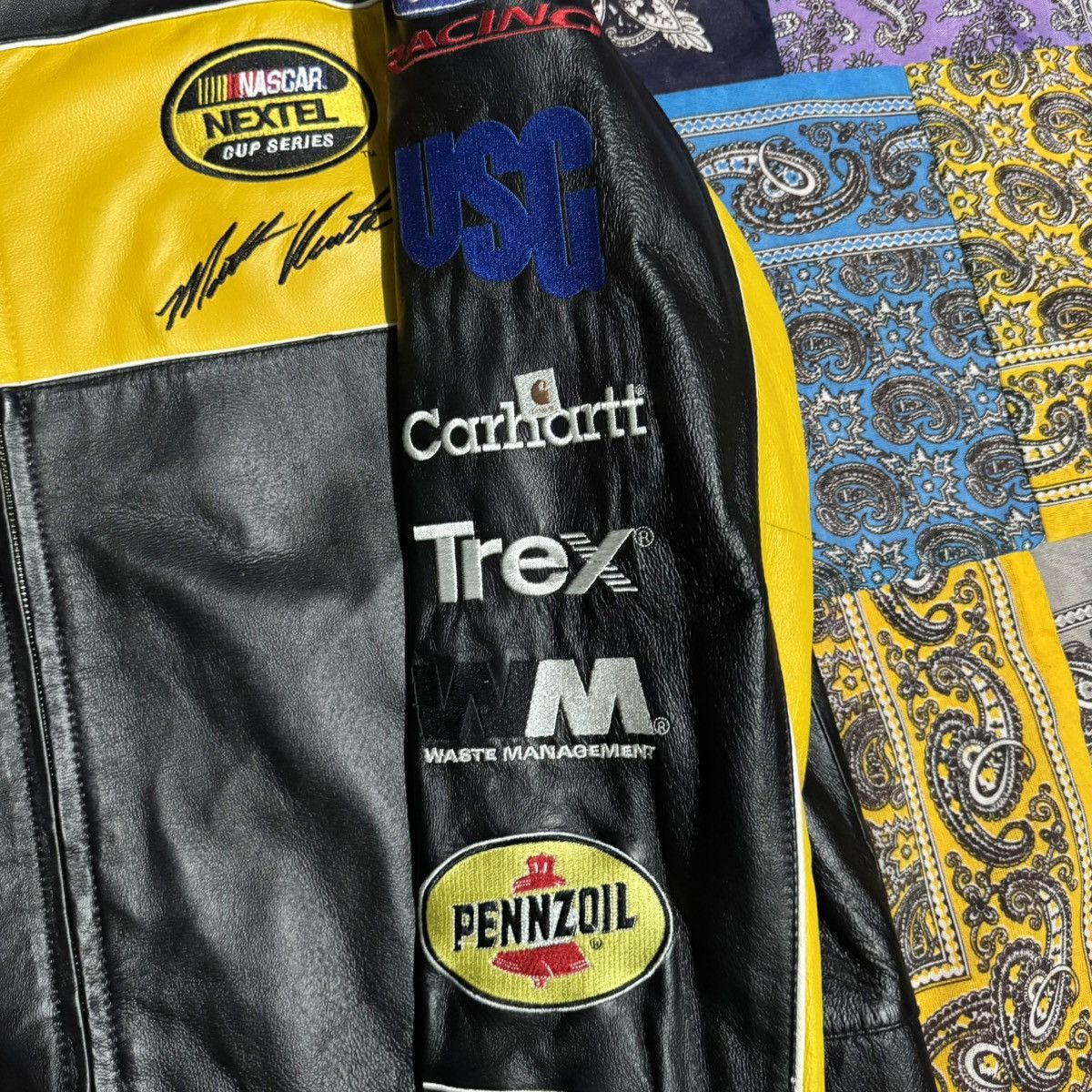 Chase Authentics × NASCAR × Vintage Nascar leather jacket Matt Kenseth Dewalt Size US XL / EU 56 / 4 - 5 Thumbnail