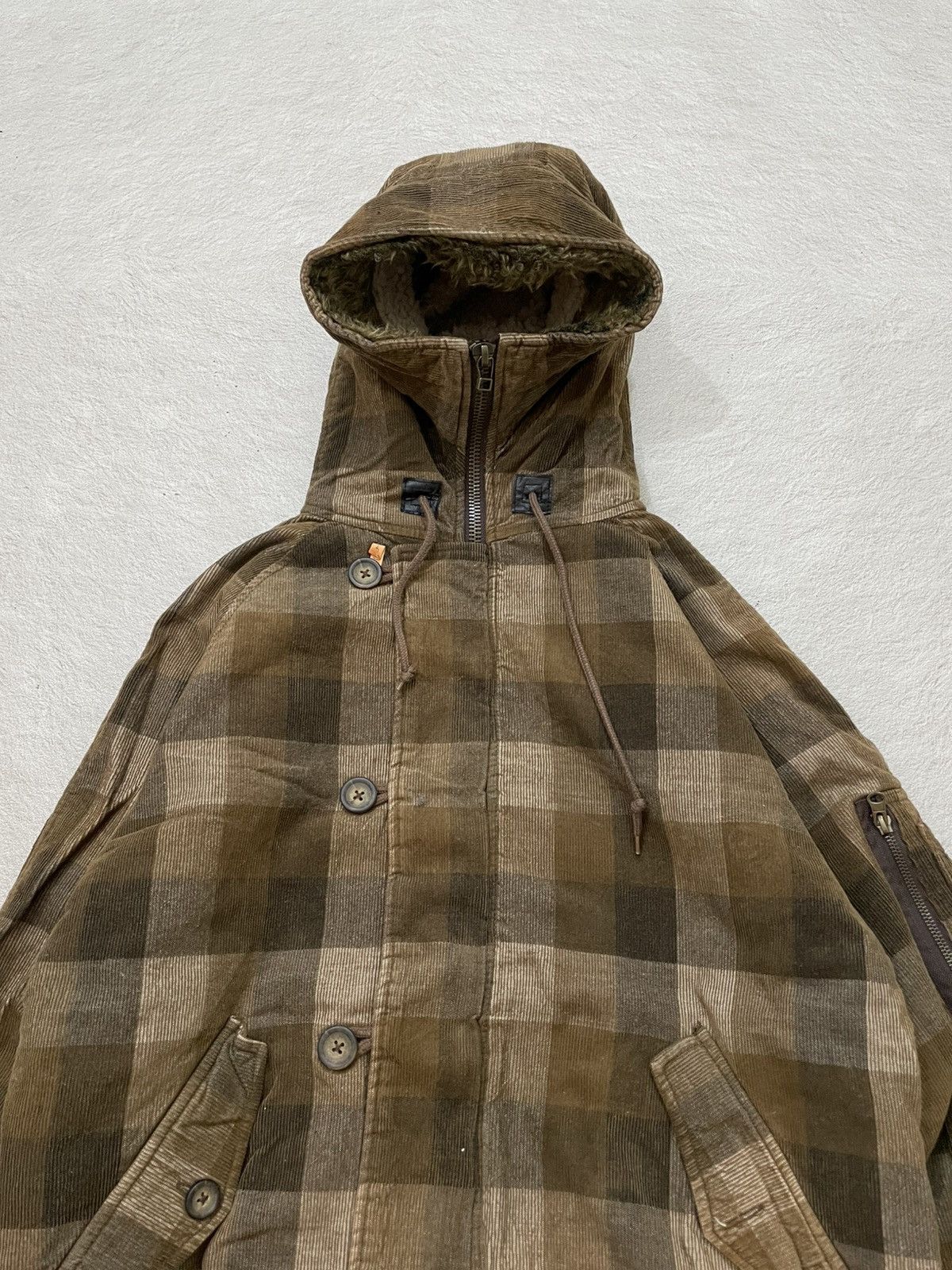 Japanese Brand 2000s Woolrich Brown Checkered Hooded Jacket Workwear Style Size US M / EU 48-50 / 2 - 2 Thumbnail