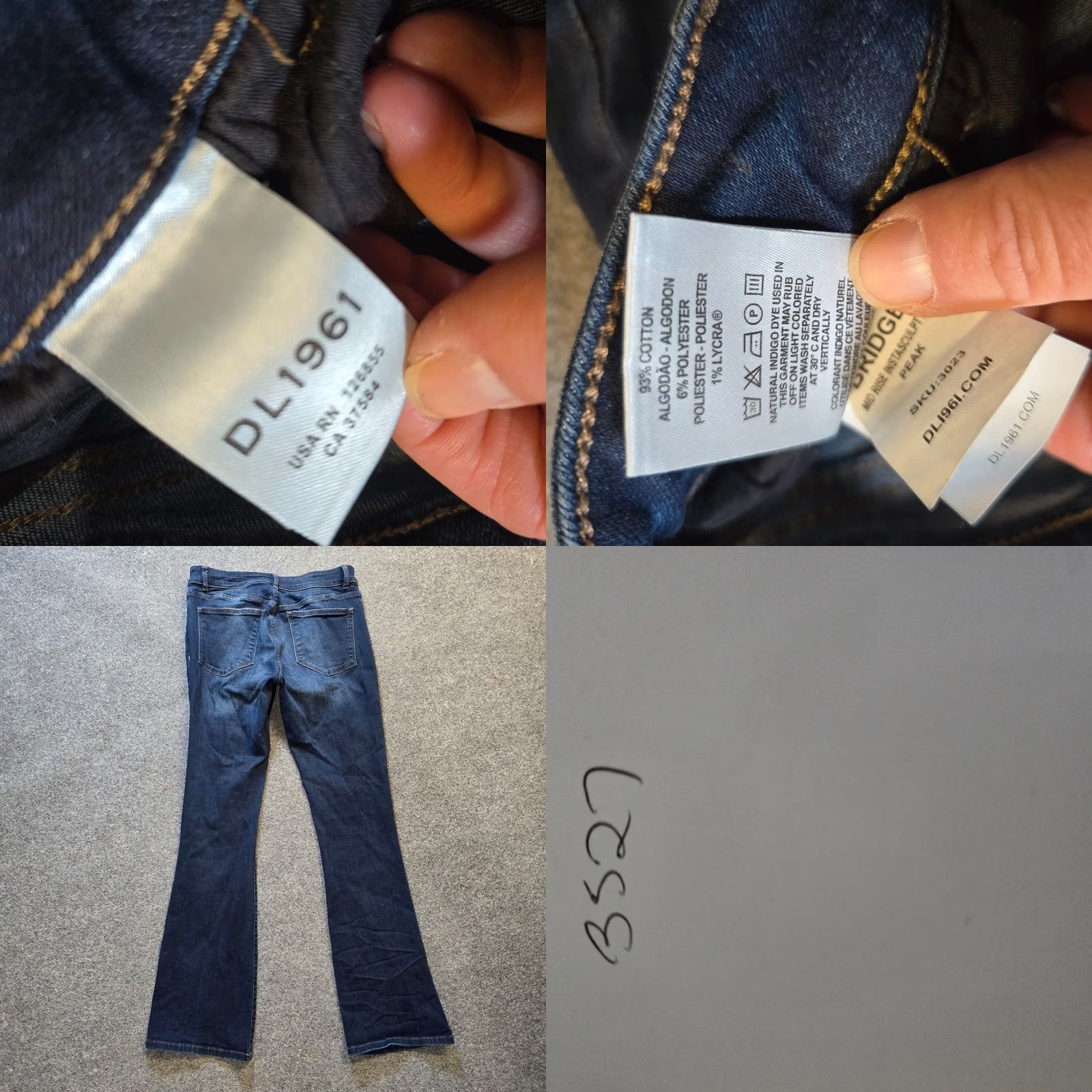 DL1961 DL1961 Jeans Womens 30 Blue Flare Mid Rise Dark Wash Stretch Capsule Casual Jeans Size 30" / US 8 / IT 44 - 8 Thumbnail
