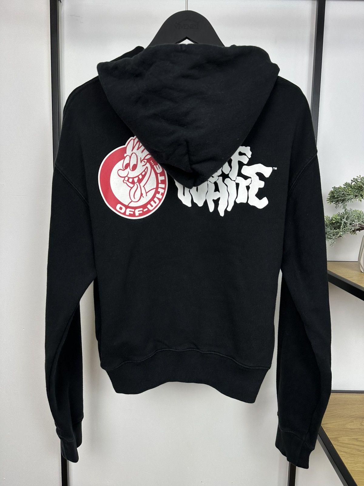 Off-White Off-White Red Tongue Out Over Hoodie Sweatshirt In Black XS Size US XS / EU 42 / 0 - 25 Thumbnail