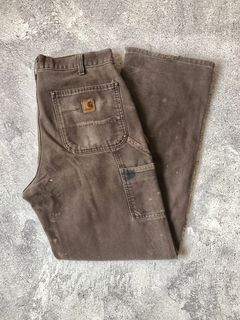 Carhartt Fleece Lined Jeans Blue Trousers Denim - Depop