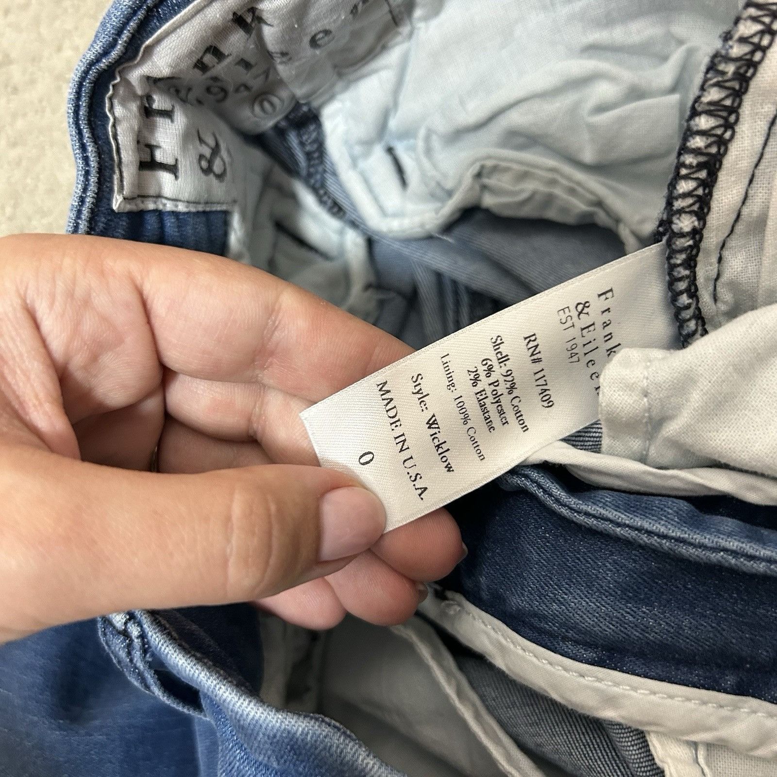 Frank & Eileen Frank & Eileen Wicklow Performance Cropped Blue Denim Jeans Size 25" / US 0 / IT 36 - 17 Thumbnail