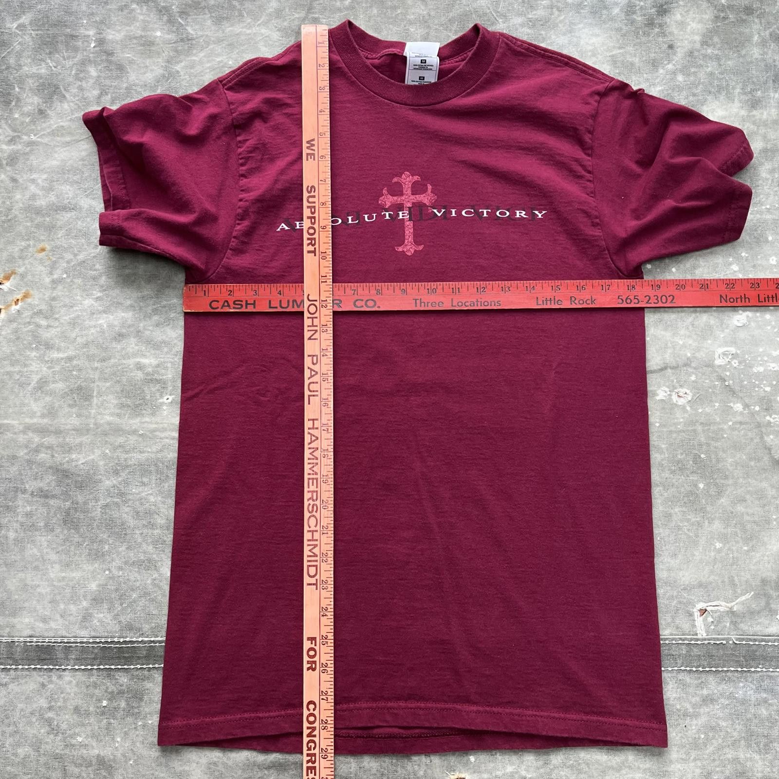 Fruit Of The Loom × Vintage Vintage Y2K Absolute Victory Jesus Religious Cross Shirt Size US M / EU 48-50 / 2 - 3 Thumbnail