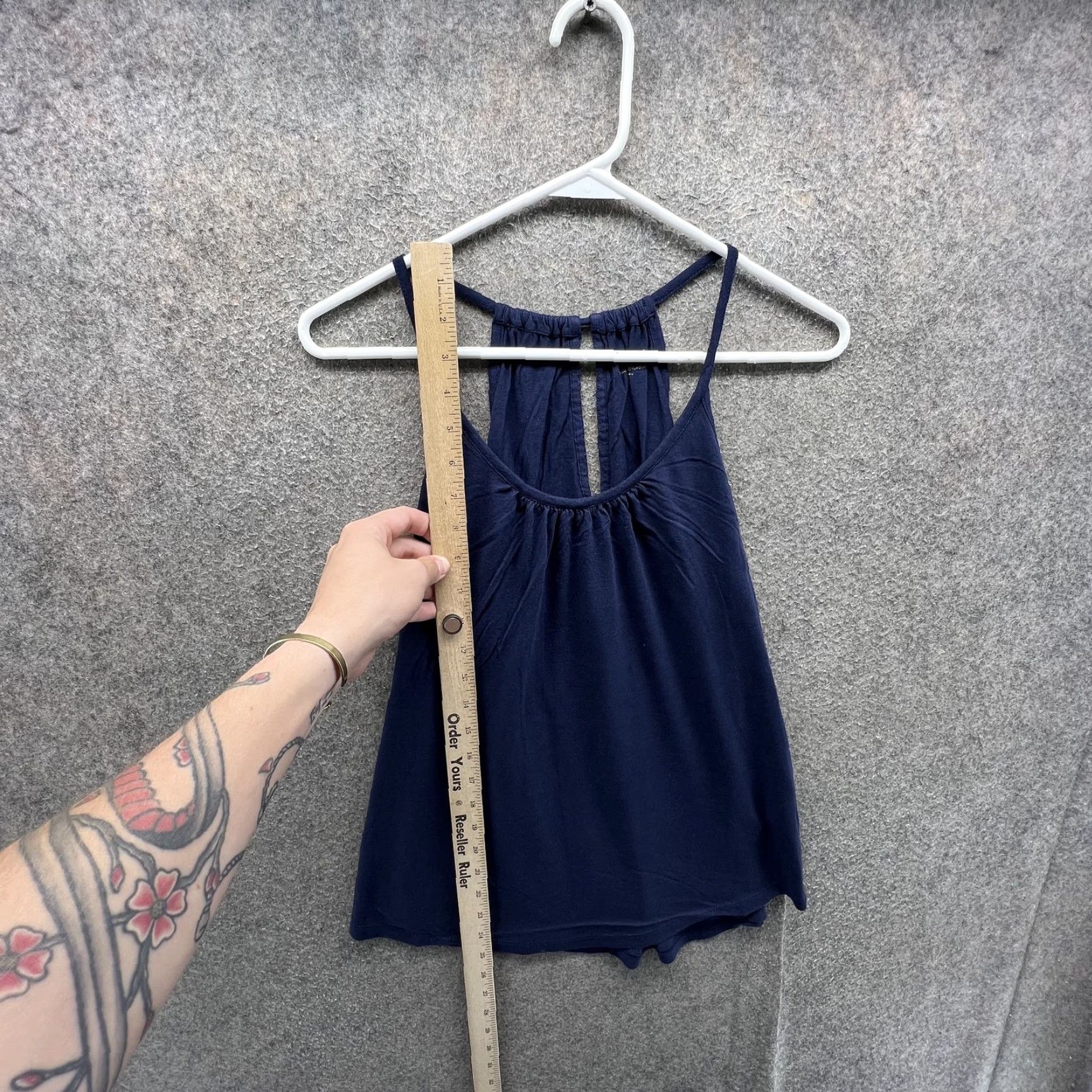 Lilly Pulitzer Lilly Pulitzer Tank Top Womens Small Navy Blue Pima Cotton Halter Cami Strappy Size S / US 4 / IT 40 - 6 Thumbnail