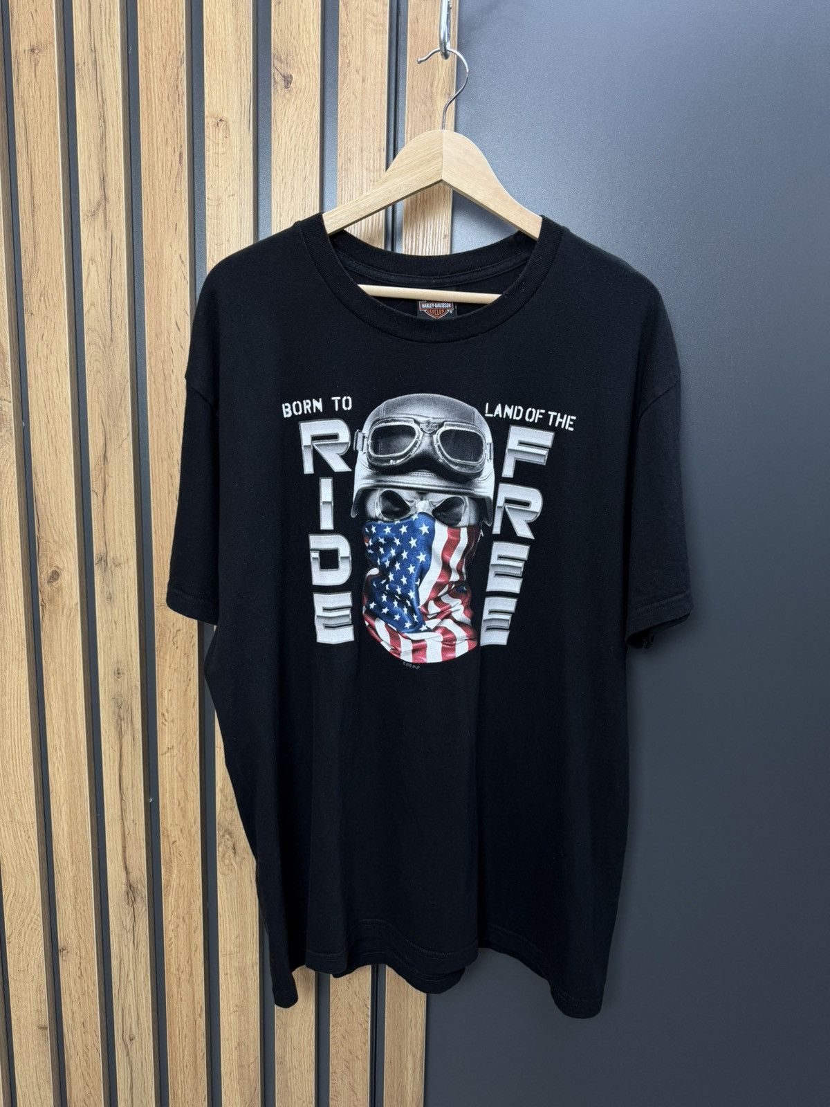 Harley Davidson Harley Davidson Genova Italy Skull Ride Free T Shirt XL USA Size US XL / EU 56 / 4 - 1 Thumbnail