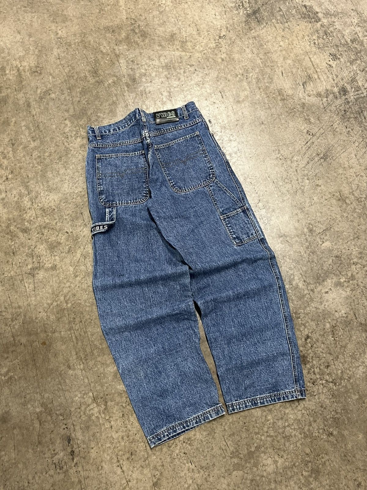 Vintage Y2k vibes baggy fit wide leg skater denim carpenter cargos Size US 32 / EU 48 - 2 Thumbnail