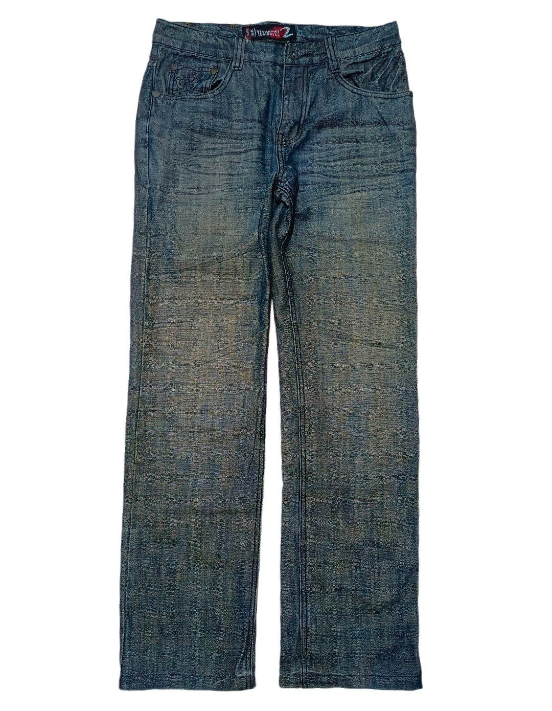 20471120 Steals‼️vintage The Japanese Skulls Denim Jeans Size US 31 - 2 Thumbnail