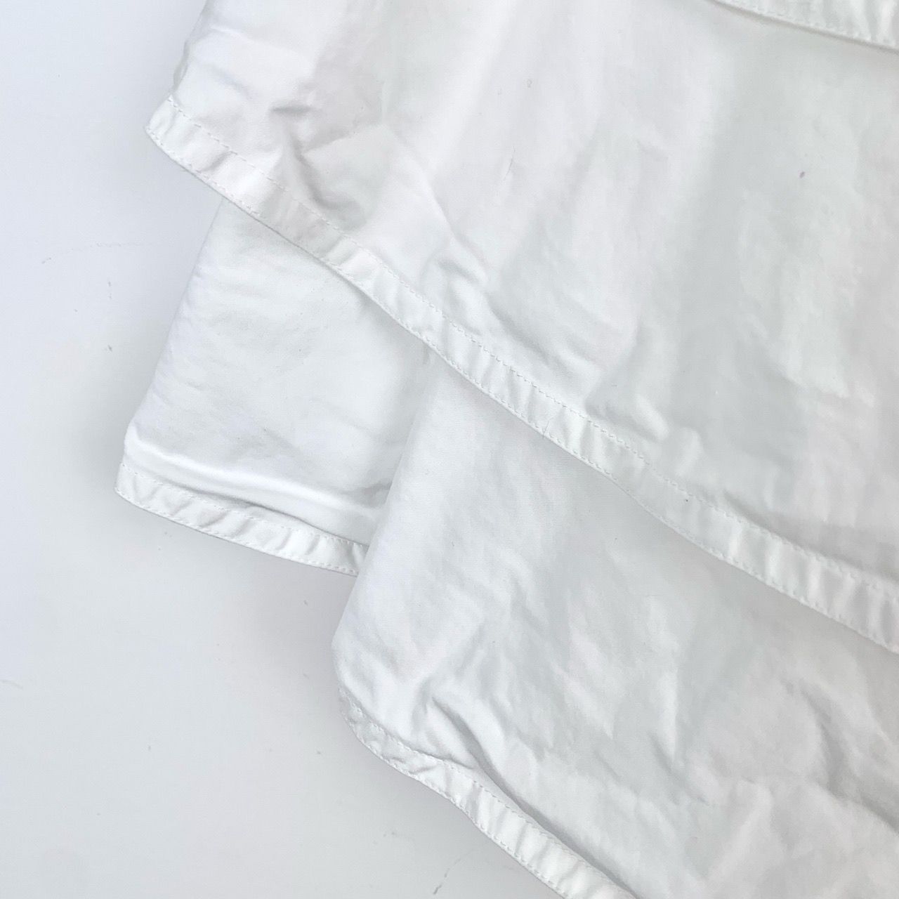 Louis Vuitton [Louis Vuitton] Logo Button Tiered White Cotton Midi Skirt 4 Size 40" / US 18 - 11 Thumbnail
