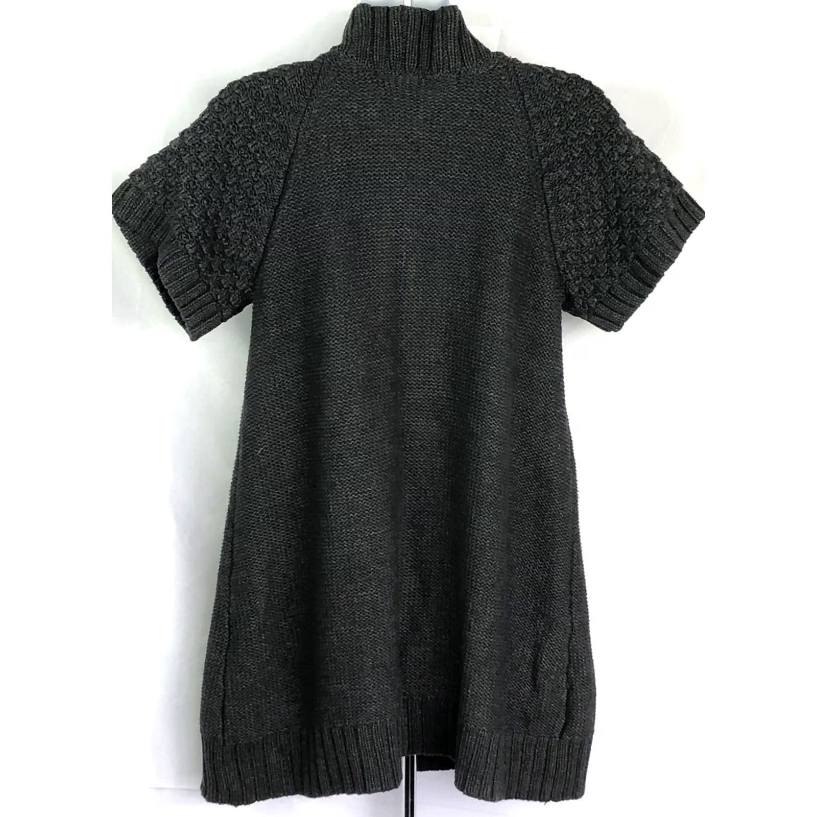 Vintage Mac & Jac Cardigan Sweater M Gray Cable Knit Button Whimsy Goth Cottage Size M / US 6-8 / IT 42-44 - 4 Thumbnail