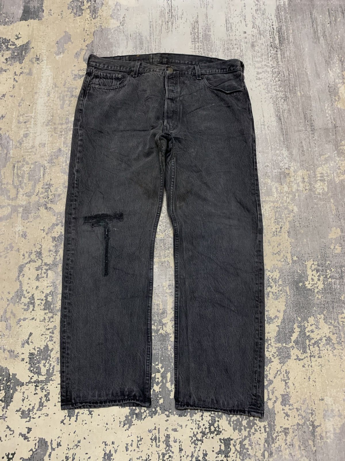 Levi's Size 30x35 Vintage 90s Levis 501 Faded Black USA Size US 39 - 1 Thumbnail