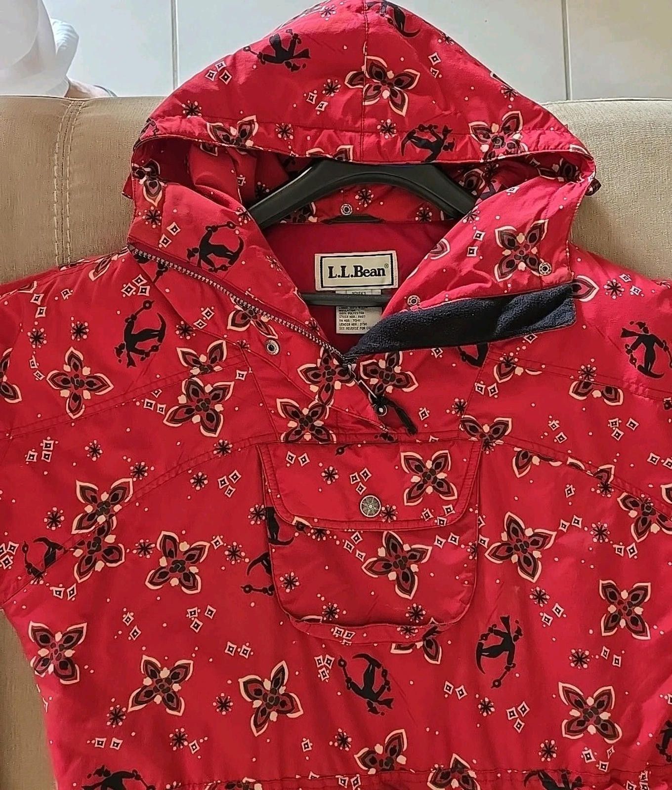 L.L. Bean Vtg LL BEAN Jacket Women's M Ski Pullover Red Insulated Size M / US 6-8 / IT 42-44 - 3 Thumbnail