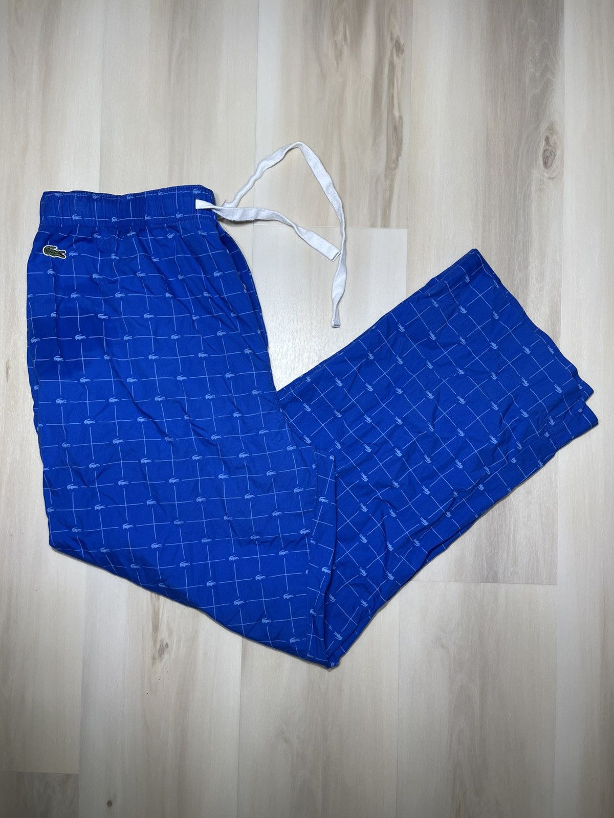 Lacoste Lacoste AOP Gator Men’s Sz XL Pajama 100% Cotton Royal Blue Size US 34 / EU 50 - 1 Thumbnail