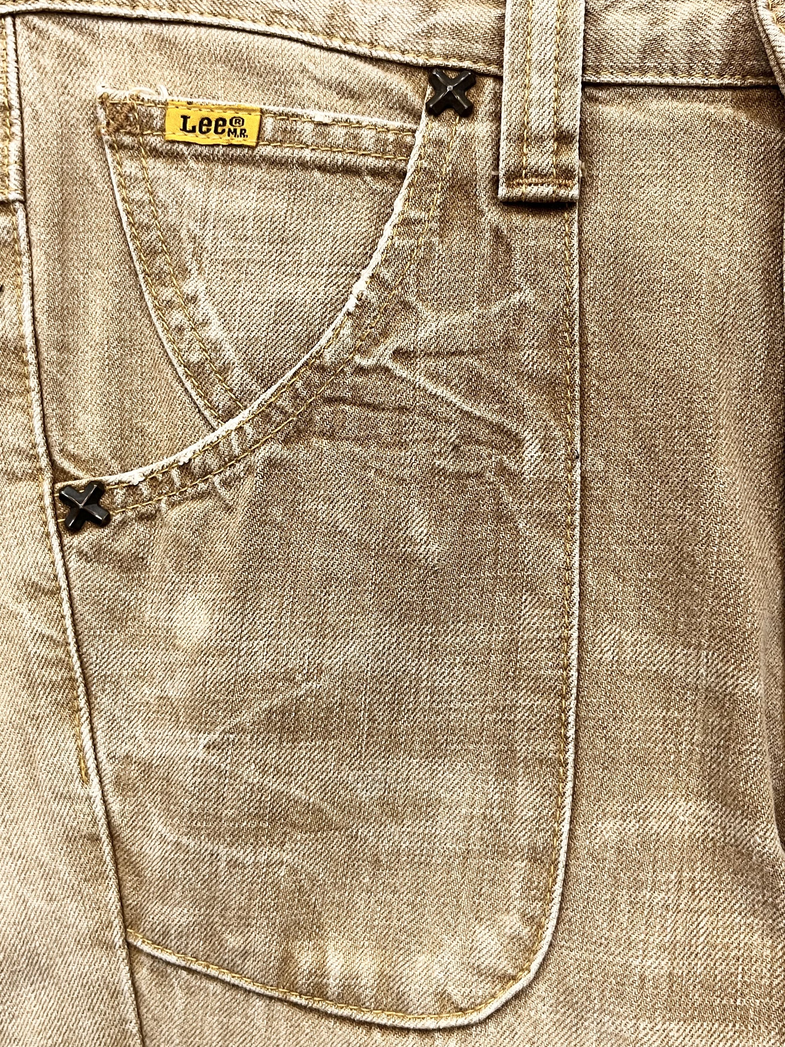 Lee FYE🔥MR LEE RIDERS Off Brown Twist Leg Flare Denim Jeans Size US 28 / EU 44 - 9 Thumbnail