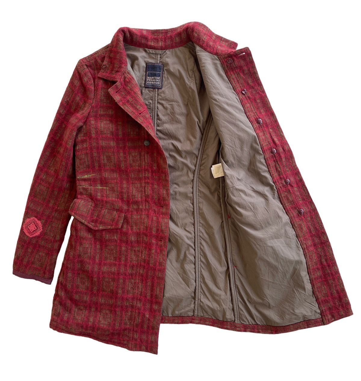 Marithe + Francois Girbaud Marithe Francois Girbaud Tweed Coat Jacket Size M / US 6-8 / IT 42-44 - 9 Thumbnail