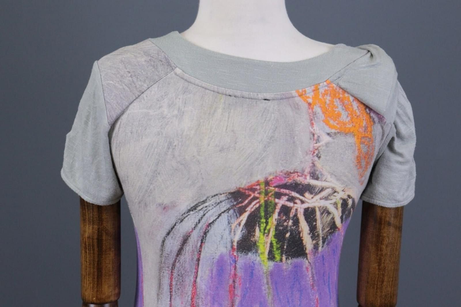 Designer Aventures des Toiles Multicolor Abstract A-Line Dress 36 Size M / US 6-8 / IT 42-44 - 10 Thumbnail
