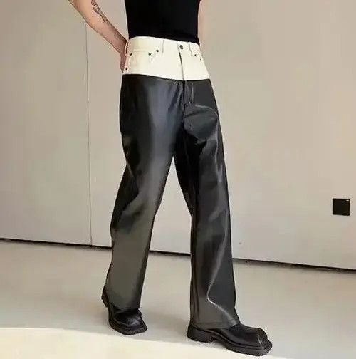 Jean LEATHER PANTS Size US 28 / EU 44 - 2 Thumbnail