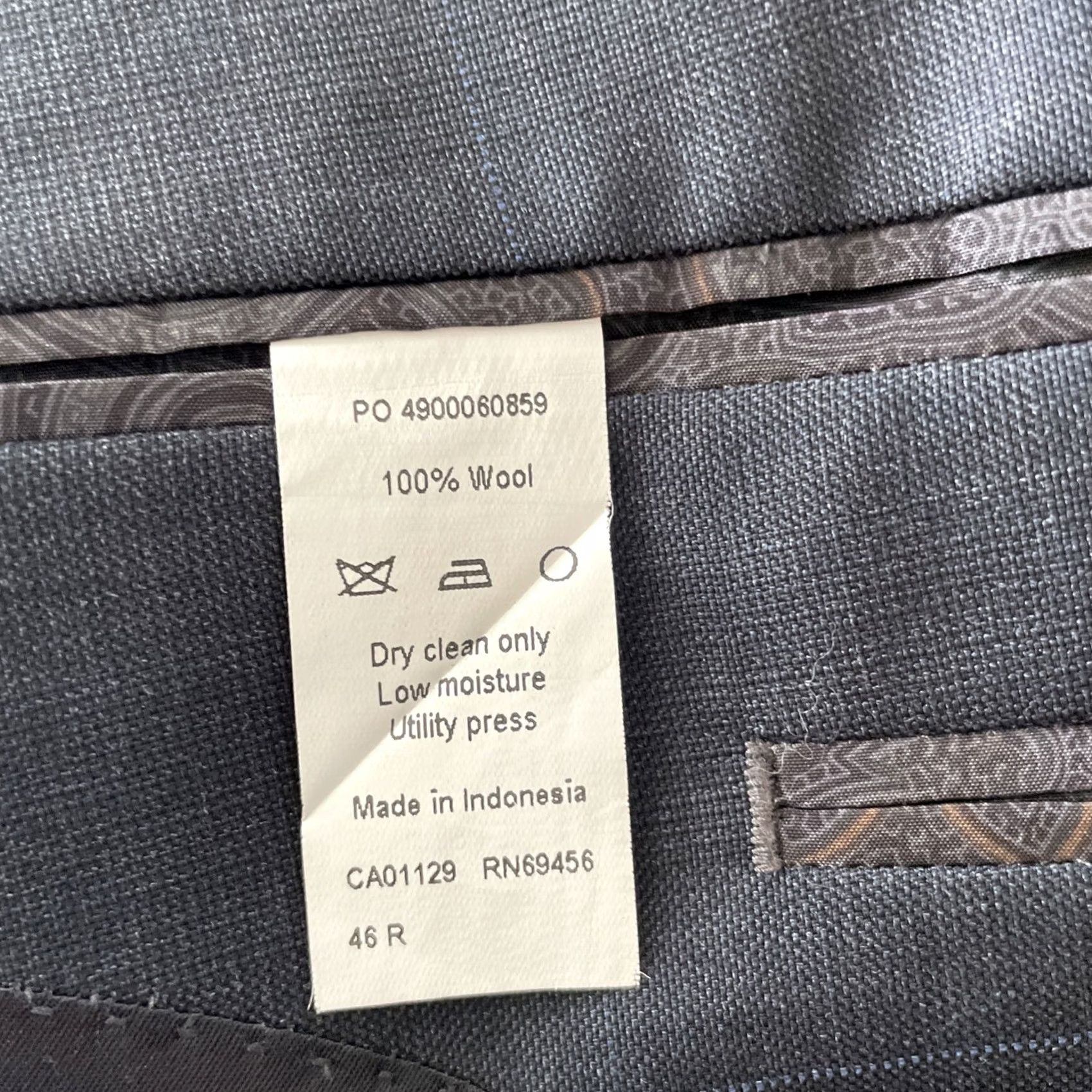 Ralph Lauren VINTAGE Lauren Ralph Lauren Windowpane Plaid Wool Sport Jacket Coat Blazer Mens 46R Gray Size 46R - 4 Thumbnail