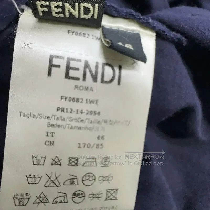 Fendi Fendi Summer Navy Cotton T-Shirt for Men . Size US S / EU 44-46 / 1 - 4 Thumbnail